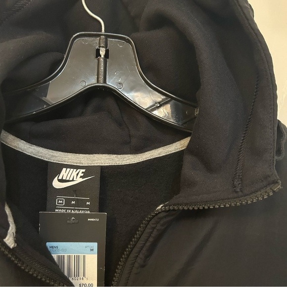 Nike Men's Sportswear Just Do It Fleece Zip Hoodie in Black Size M - Picture 6 of 8